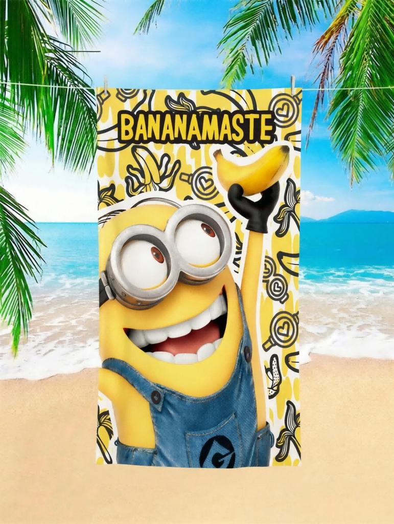 1pc Bananamaster Beach Towel, Big-eyed Cute Creature, Ideal for Beach Vacation Pool Gym, Cute Summer Gift for Friends & Families