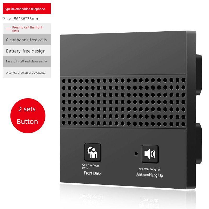 Type 86 Hotel Room Wall-Mounted Telephone Emergency Call Hands-Free Telephone Panel Hospital School Sos Pager