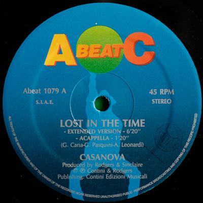 12inch Record CASANOVA - Lost In The Time ABEAT1079 A.Beat-C. 1992 Italy Dance & Electronica Used