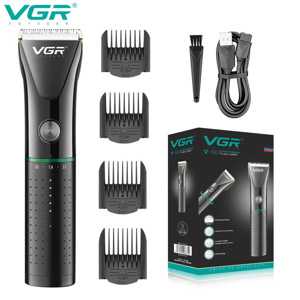 VGR V-661 New Hair Clipper with Metal Body Hair Trimmer for Home Use Carving Pusher High Battery Life Oil Head Clipper Electric Home Razor Shaver