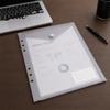 7 Color File Insert with Clear Envelope Poly Folder Set Binders Pocket Hook And Loop Closure Plastic Project Document