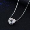 Gica Gema High Carbon Diamond Necklaces 925 Sterling Silver Heart Shape Pendant Unique Design Romantic Fine Jewelry Wedding Party Gifts New Trend