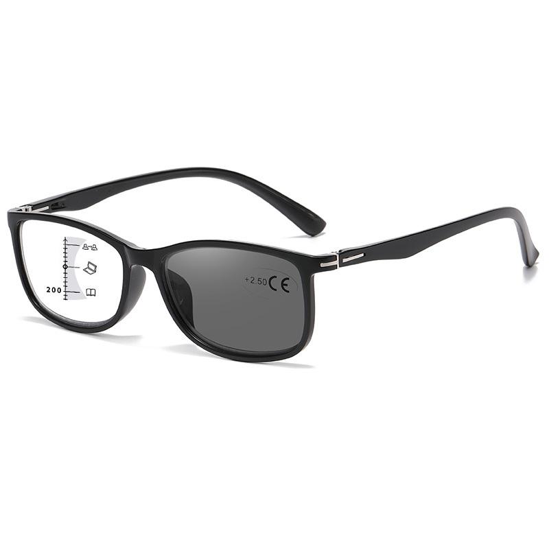 Fashion Square Multifocal Photochromic Reading Glasses Anti Blue Light Glasses Optical Prescription Eyeglasses +1.0 TO +4.0