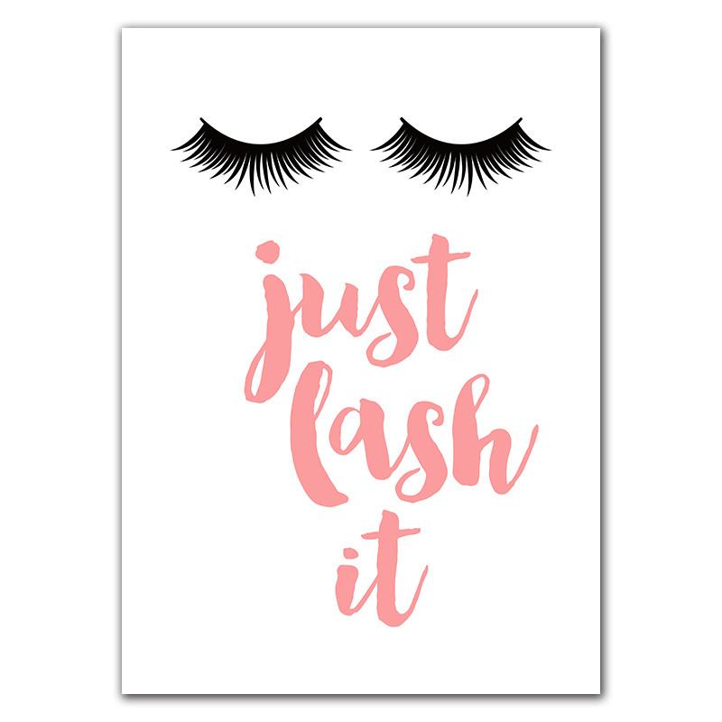 Make-up Schönheit Bild Kunst Poster Wimpern Leinwand Malerei Lippenstift Wand Dekor moderne Schönheitssalon Wandkunst Leinwand Malerei HD2891
