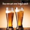 ZISIZ Handgefertichter Glas Bierkrug mit großem Fassungsvermögen
