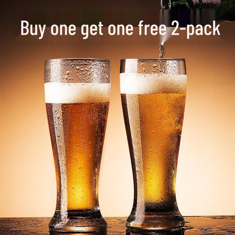 ZISIZ Handgefertichter Glas Bierkrug mit großem Fassungsvermögen