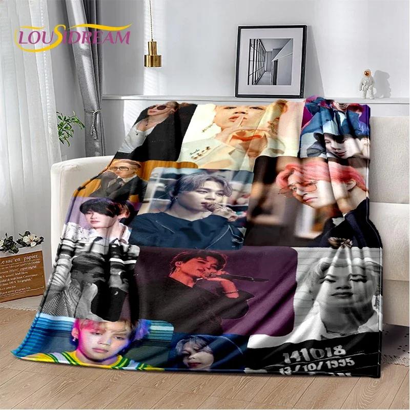 3D Kpop Jeon Jung Kook Jk JIMIN Star Blanket,Soft Throw Blanket for Home Bedroom Bed Sofa Picnic Travel Office Cover Child Gift