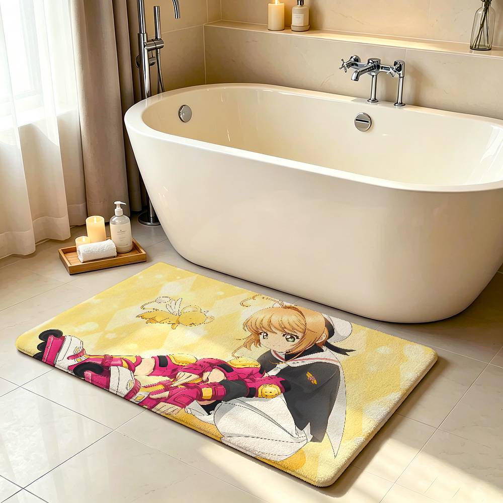 Anime-C-cardcaptor-Sakura-S Kawaii Carpet Bathroom Anti-slip Mat Door Mat Home Decoration Mat Entrance DoorMat Scratch-resistant