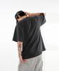 Keuligeon Pigment 3 Stitch Semi-Oversized Short Sleeve Tee Charcoal