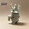 DIY Hand-coloring Decoration Kit Dwarf Wizard Figurine, 3D Printed Fantasy Mage Statue, Forest Sorcerer Decor Creative Hand-painting Craft for