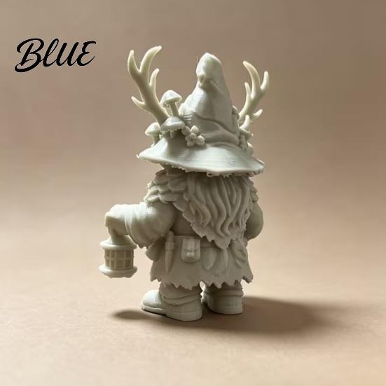 DIY Hand-coloring Decoration Kit Dwarf Wizard Figurine, 3D Printed Fantasy Mage Statue, Forest Sorcerer Decor Creative Hand-painting Craft for