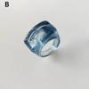 Anillos de Resina Acrílica Creativos de Moda Vintage Simples Geométricos Cuadrados para Mujeres Hombres Joyería