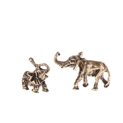 1 Piece Living Room Office Metal Animal Crafts Retro Brass Auspicious Elephant Ornament Diy Decoration
