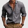 Spring Summer Beach Style Casual Shirt Solid Color Single Breasted Breathable Shirts Lightweight Stylish Button Tops