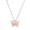 Rhinestone Cat's Eye Butterfly Necklace Sweater Chain - European and American Fashion