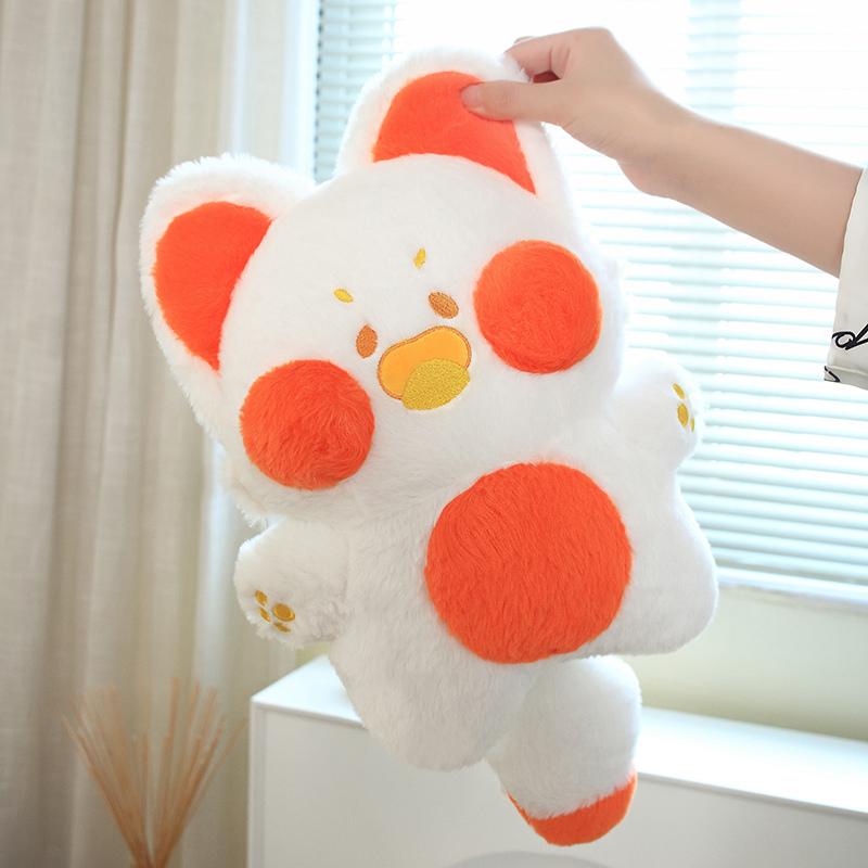 

30-60CM INS Cute Cat Plush Doll Fluffy Fox Stuffed Cartoon Soft Material Play kits Kawaii Birthday Celebration Xmas Gifts 30Cm