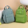 Solid Color Women's Backpack Large Capacity Nylon Backpack
