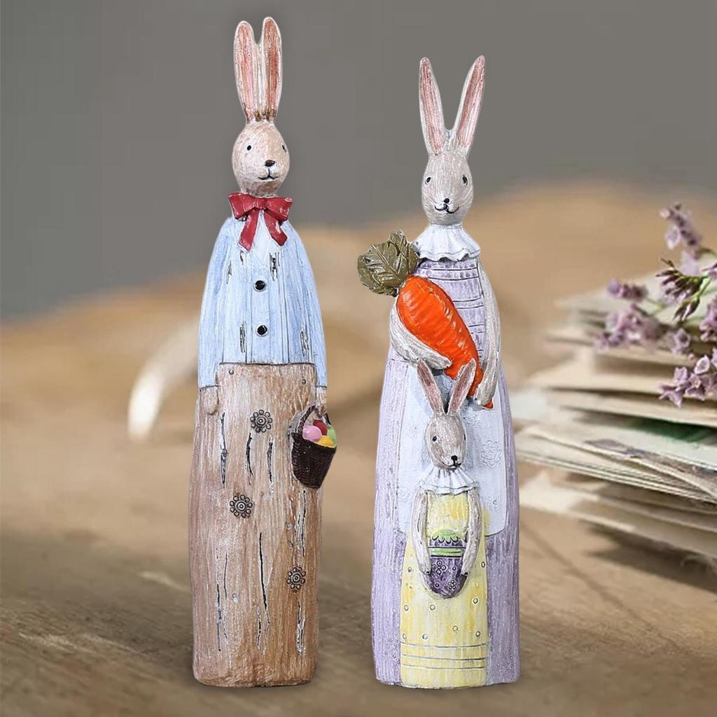 Hasenstatue Handwerk Tierskulptur für Hochzeitsgeschenk Bücherregal Garten Geschäft