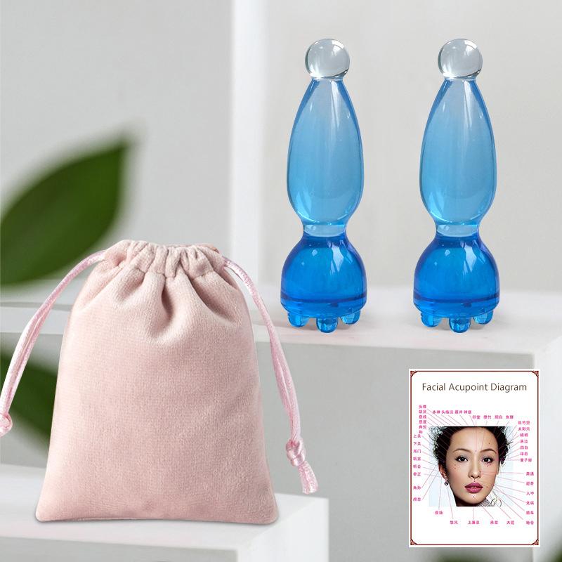 Glatte Gesichtsmassagewerkzeuge Harz Gua Sha Gesichtshautpflege Massagestäbe Lotus-Samenkapselform Massagegerät Gesichtsphysiotherapie-Werkzeug