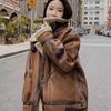 Fur integrated imitation fur coat women's winter new velvet thickened suede lamb wool coat loose locomotive clothes