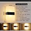USB Recharge Wall Lamp Touch Motion Sensor Switch Indoor Acrylic Night Lights Bedroom Bedside Wall Sconce Nordic LED Wall Light