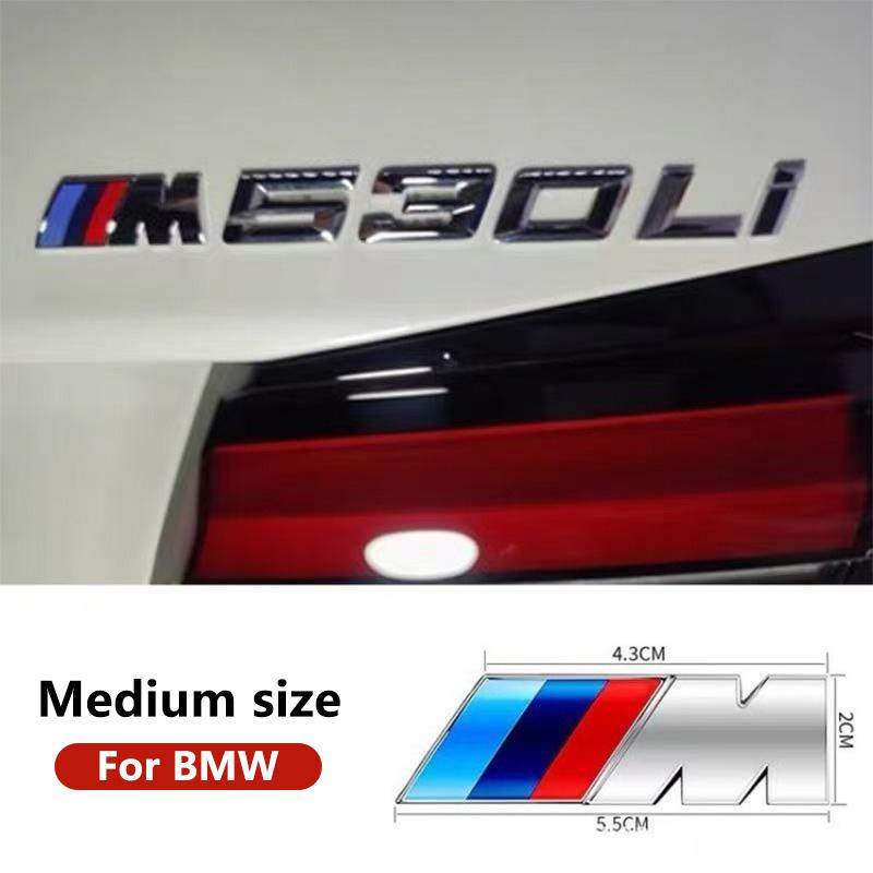 Metal Car Boot Badge Emblem Accessories For BMW M E34 E36 E60 E90 E46 E39 F10 F30 X5 X6 M3 M5 E71 F01 F02 3D Grey Badge Letters
