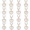 Concise Heart Alphabet Hollowed Jewelry Neck Unisex Necklace Chain Pendant Decor