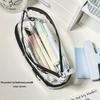 Canvas Transparent Pencil Case Minimalist Style Butterfly Kitten Student Pencil Pouch Kapibala Cartoon Stationery Storage Bag