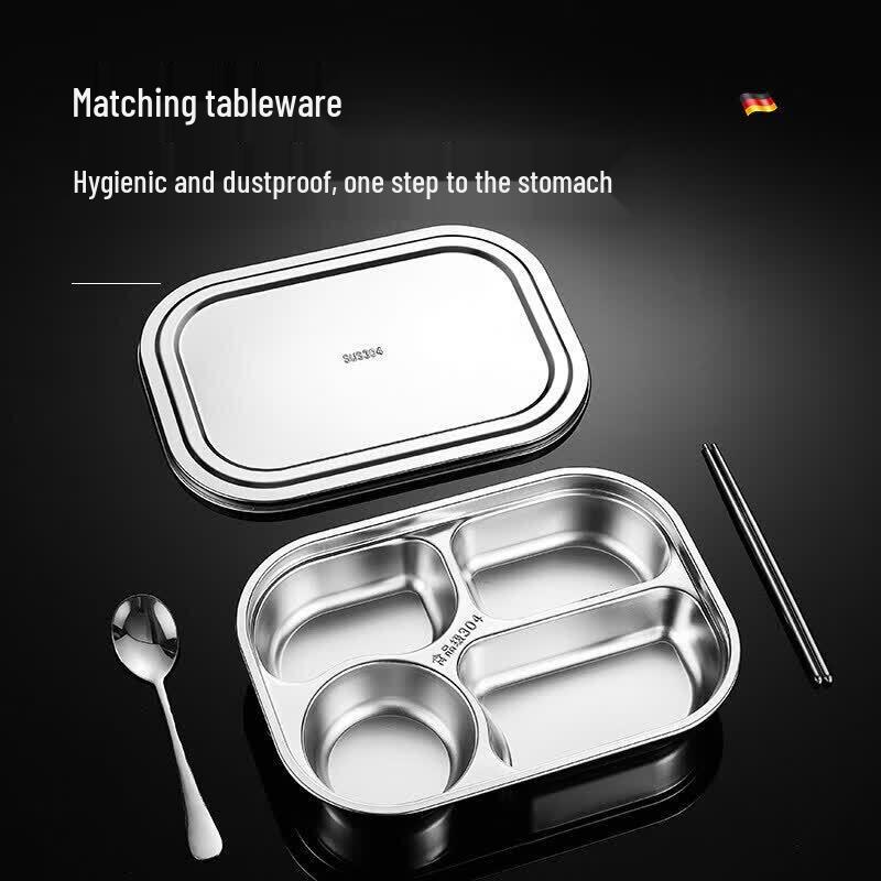 Zhishi 304 Stainless Steel Partitioned Meal Tray