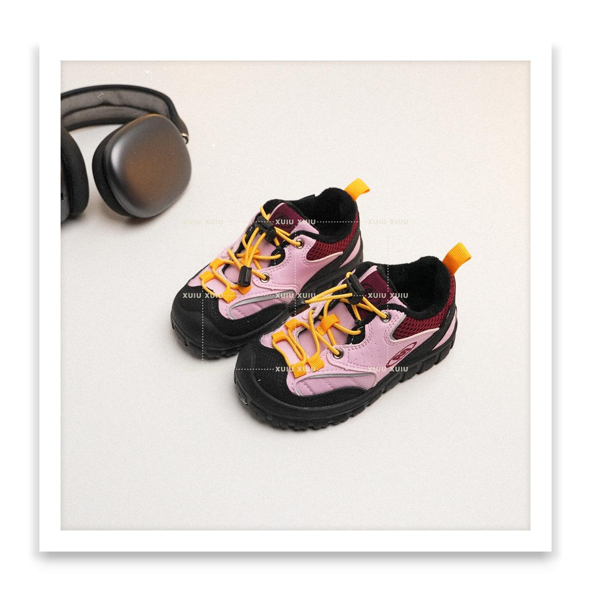 

XSHX Mountain Outdoor Children s Waterproof Leather Hiking Shoes Autumn and Winter Boys and Girls Fleece [Wenzhou Shoes] 25