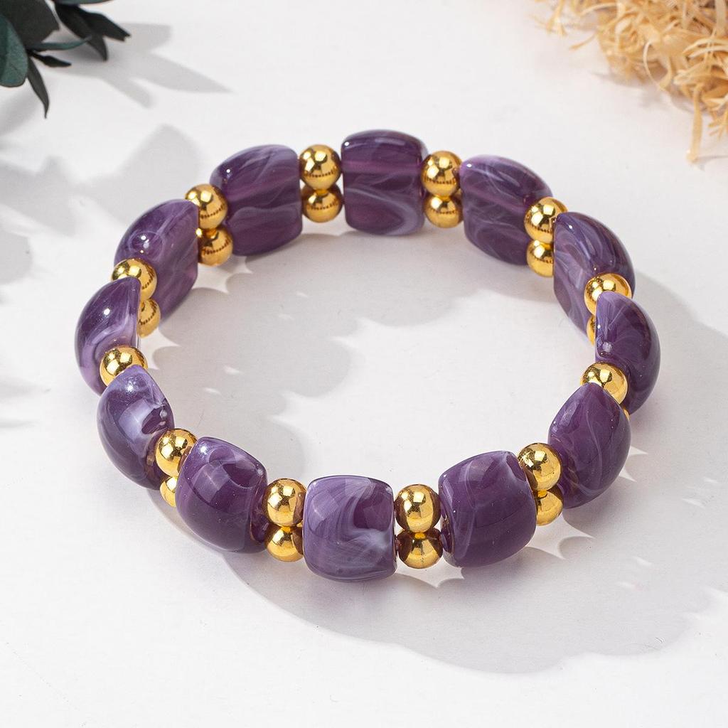 Ladies' Minimalist Ombre Beaded Acrylic Bracelet