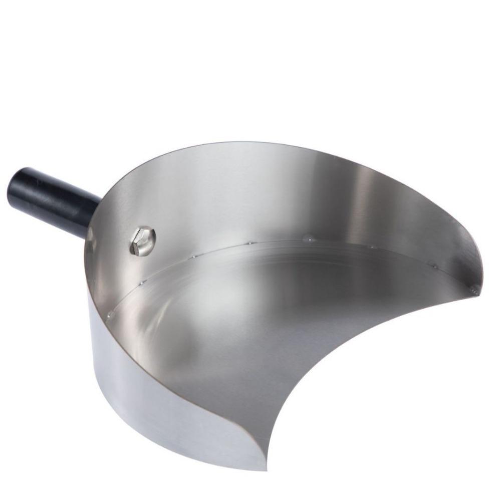 

Handheld Barbecue Shovel Crescent Shape Rotisserie Catch Pan Multifunctional Meat Catcher Outdoor серебряный