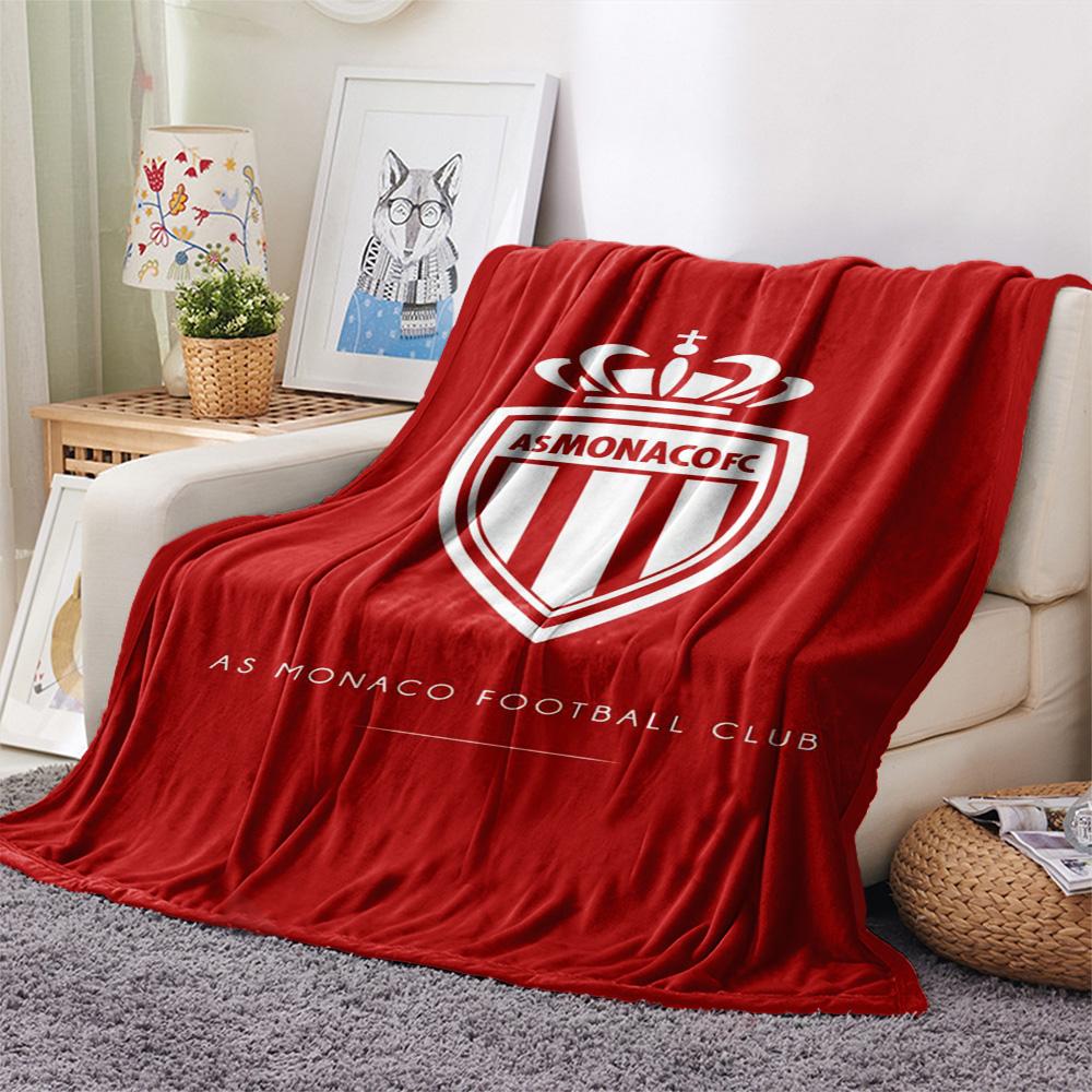 1Pc AS Monaco Print Flannel Blanket High Quality Warm Comfortable Cover for All Seasons Perfect for Gifts Home Decor