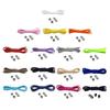 Lacets élastiques sans nœud 1 paire Universels Demi-ronds Lacets rapides Lacets sans nœud pour Baskets Chaussures de course Personnes âgées