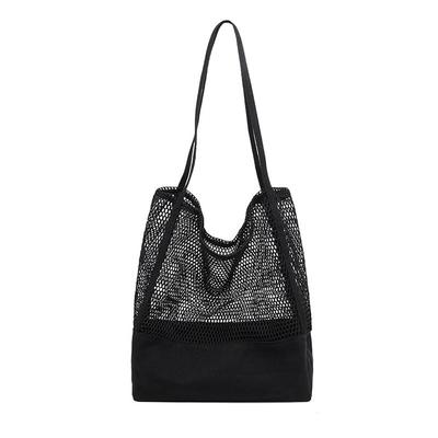 Women's Mesh Hollow Out Sandy Beach Package Large Capacity Shoping Shoulder Bag Canvas Female Tote Bags CLE