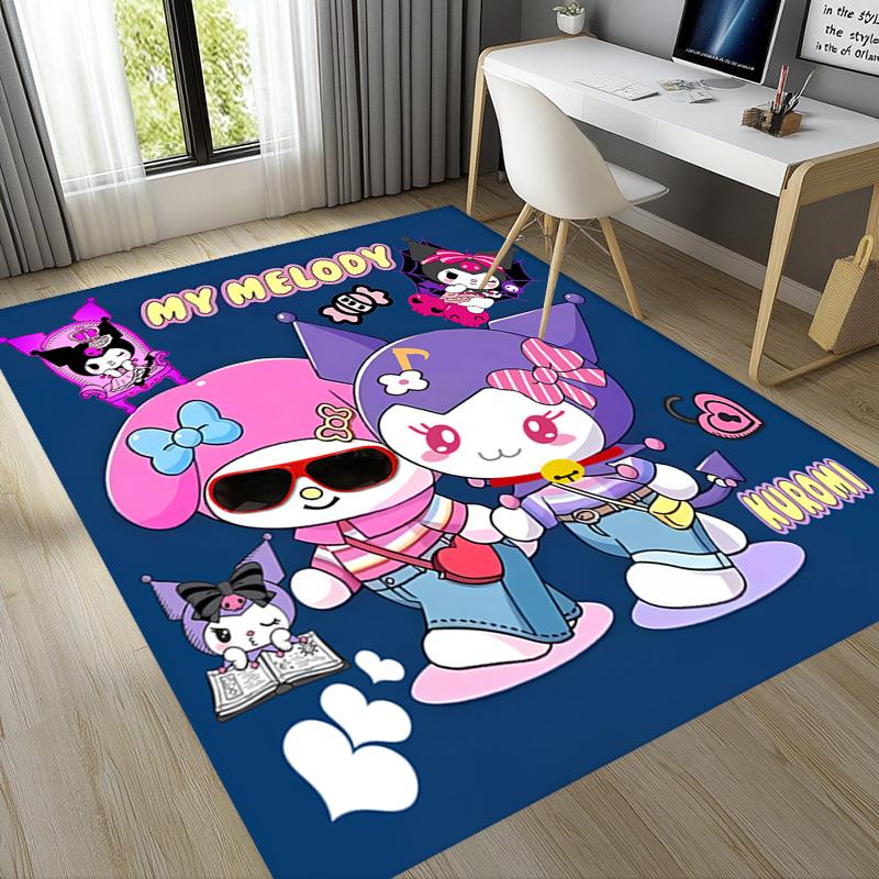 home decor Kuromi Pattern Printed Rug suitable for living room game room computer room bedroom carpet Halloween gift