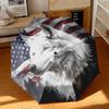 1pc American flag patriotic pet Umbrella Portable Folding Umbrella Iron Frame Hole Bone Structure Outdoor Home Umbrella