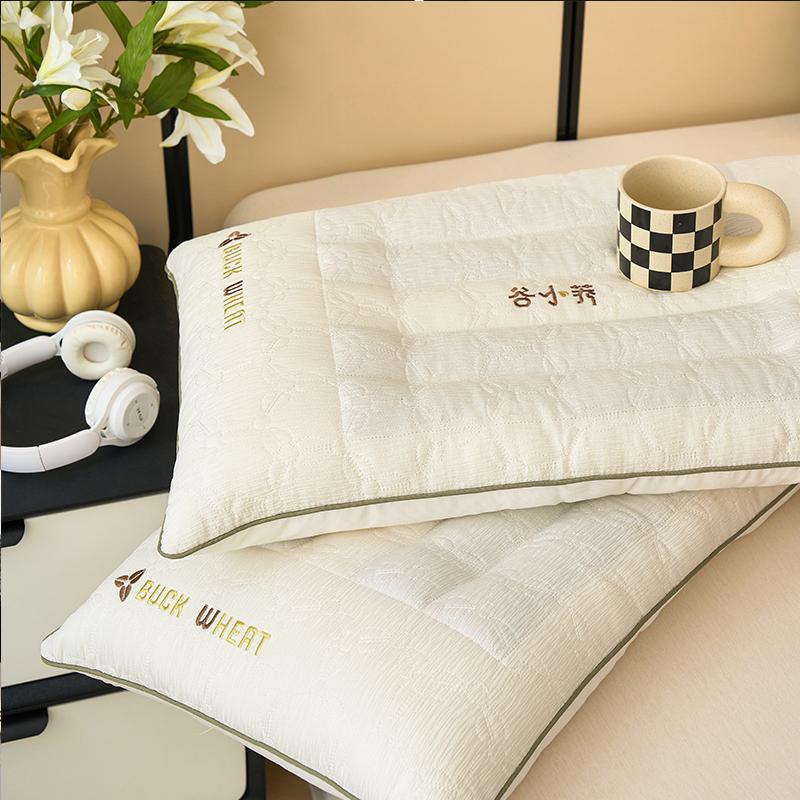 Yongyou Vanke School Area Valley Buckwheat Neck Protection Medium Low Buckwheat Pillow Herbal Sleep Aid for Students Adult Skin Friendly Soft Pillow