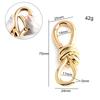 Women'S Tote Bag Metal Twist Knot Spring Ring Lobster Buckle Shoulder Bag Shoes Clothes Knot Decoration Keychain