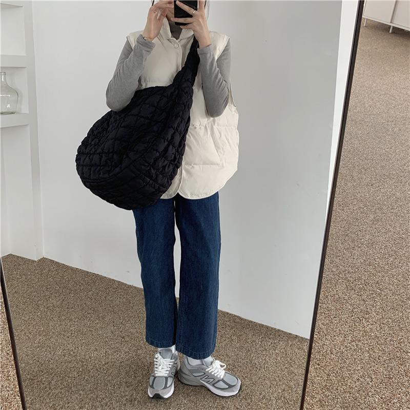New Korean Version Niche Versatile Cloud Pleated Underarm Bag Casual Dumpling Bag Single Shoulder Crossbody Bag Women's Tote