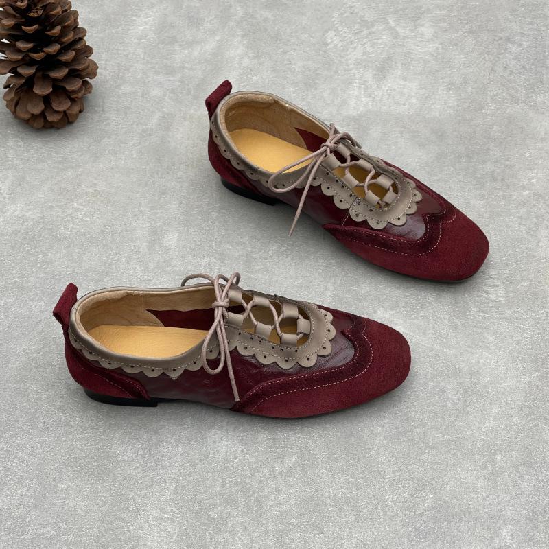 Retro Round-toe Low-top Flat Women s Shoes - Versatile Basic Shoes 35