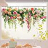 Photo Props Floral Rattan Static Stickers Double Sides Decorative Sticker NEW Glass Decals  Gift