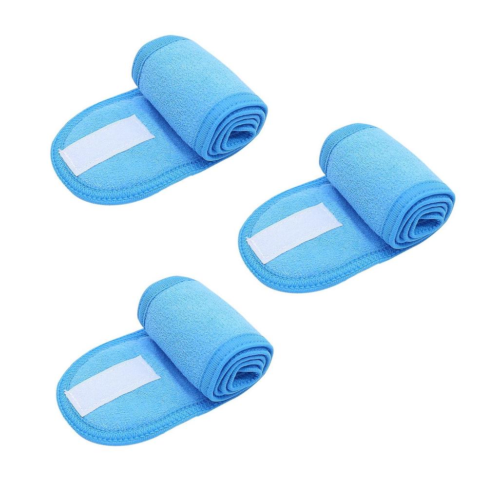 Spa Stirnband 3er Pack Ultraweich Verstellbar Gesichtswasch-Stirnband Stoff Stretch Make-up Wickel
