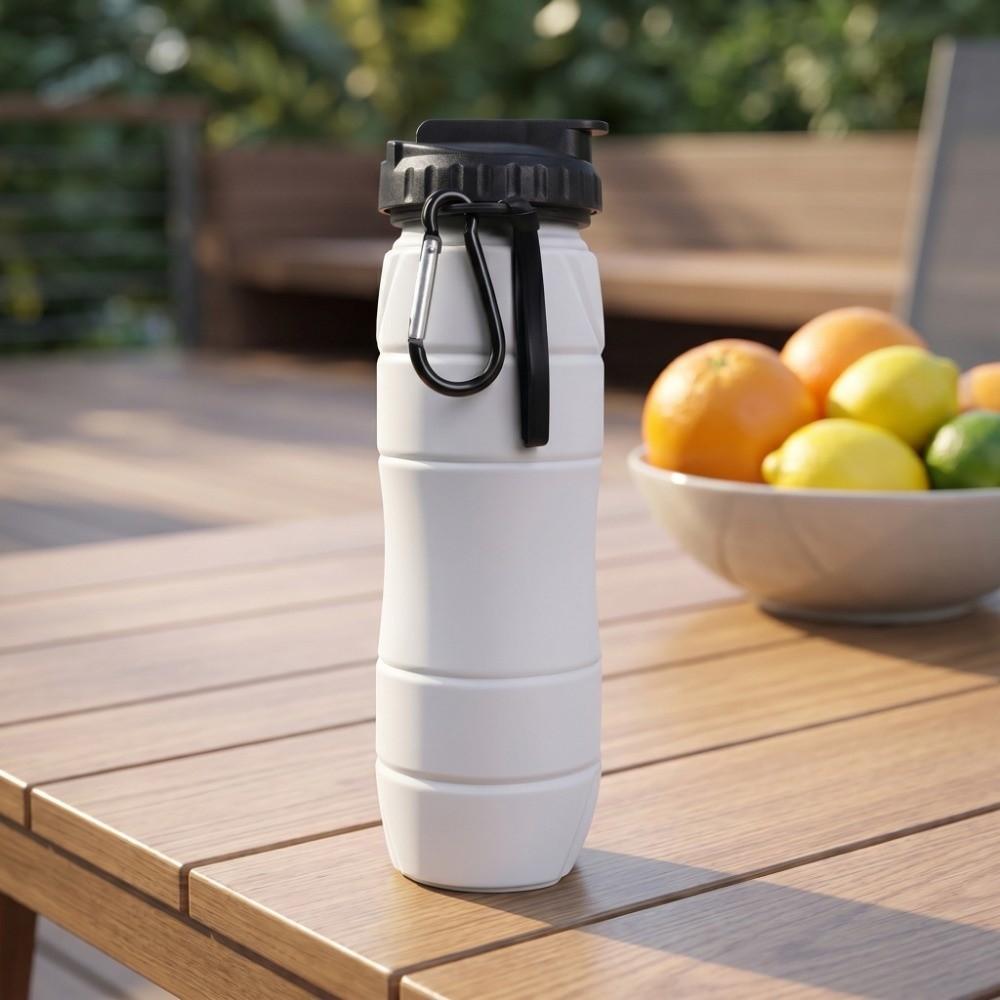 650ml Sports Water Bottle Silicone Folding Water Cup Drinkware Foldable Water Bottle  Camping