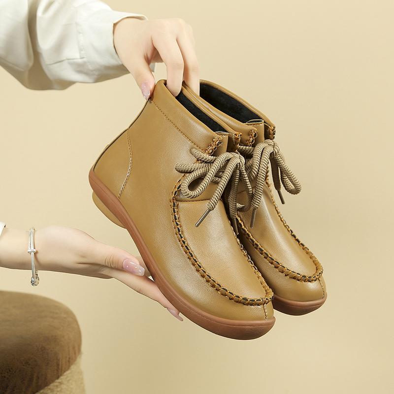 Fashion Women Boots Summer Autumn Retro Japanese Style Square Toe Casual Flats Female Simple Women Shoes Comfortable Loafers for Ladies