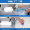 6PCS Vacuum Storage Bag(with 1PC Manual Pump)portable Plastic Travel Bag, Clothing Storage Bag