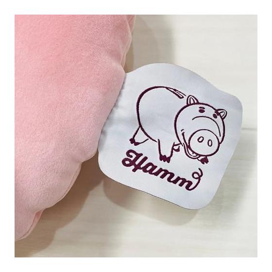 MORIPiLO Hugging Pillow Disney Toy Story Ham (Die-cut Back Cushion) Skin-friendly Fluffy Goods Stuffed Toy Nap Pillow Pink 45x35x10cm Disney