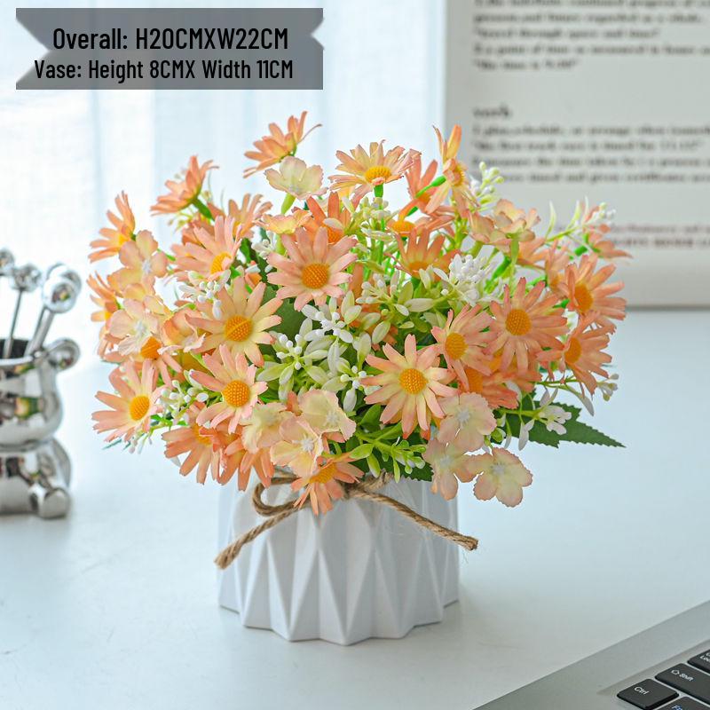 Artificial Flowers Desktop Ornament for Living Room and Dining Table Decoration
