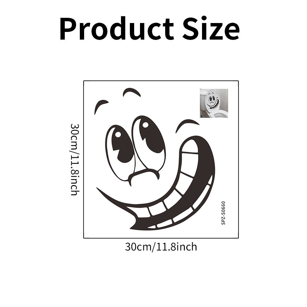 PVC Material Toilet Decoration Sticker Removable Bathroom Decor Sticker Living Room