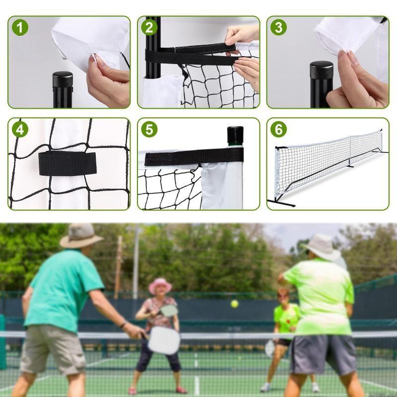 Rete di ricambio per Pickleball da 22 piedi Rete da allenamento multifunzione portatile Attività di gioco all'aperto professionali Forniture per l'allenamento